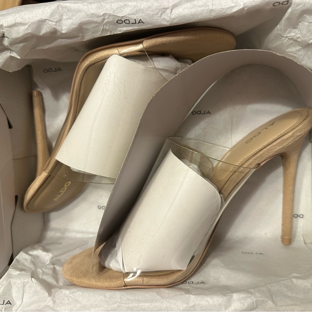 Aldo Nude Transparent Stiletto Heels